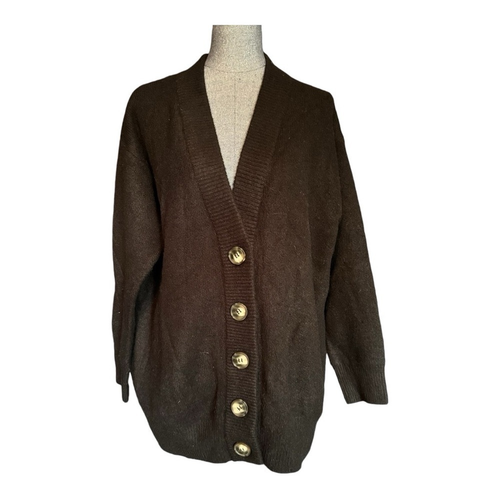 NWT Catherine MALANDRINO Black Sweater Cardigan - Size Large New with tags